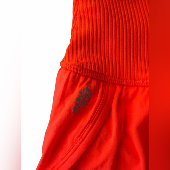 Free People Movement Game Time Running Shorts Neon Coral Womens Medium - Picture 6 of 7